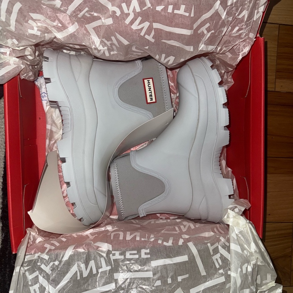 Hunter Light Gray Women's Rain Boots